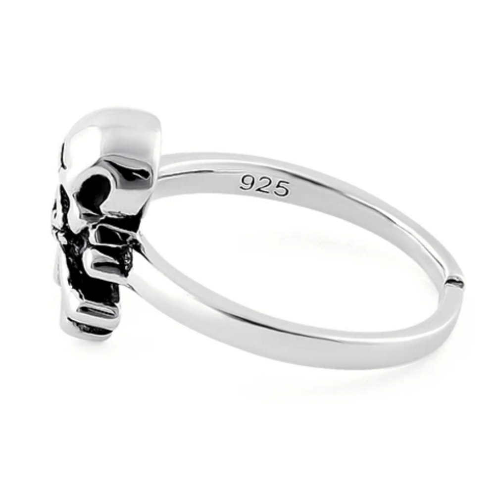 -Sterling Silver Skull Toe Ring - Picture 5 of 7